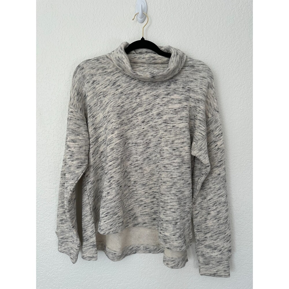 NWT J. Crew Vintage Fleece Black Cream Sweater Size Large